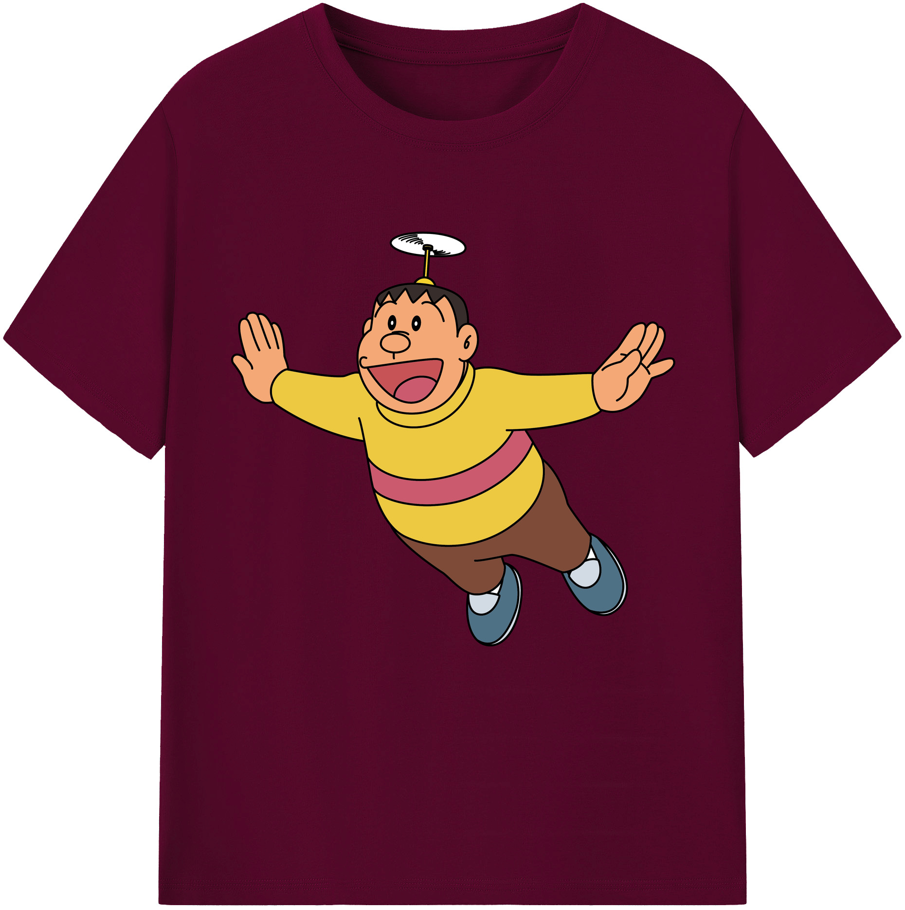 （画像用） ドラえもん 剛田武 Doraemon Gouta Takeshi レディースカジュアルプリントTシャツ（綿100％）